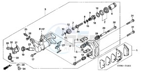 TRX680FAC drawing REAR BRAKE CALIPER