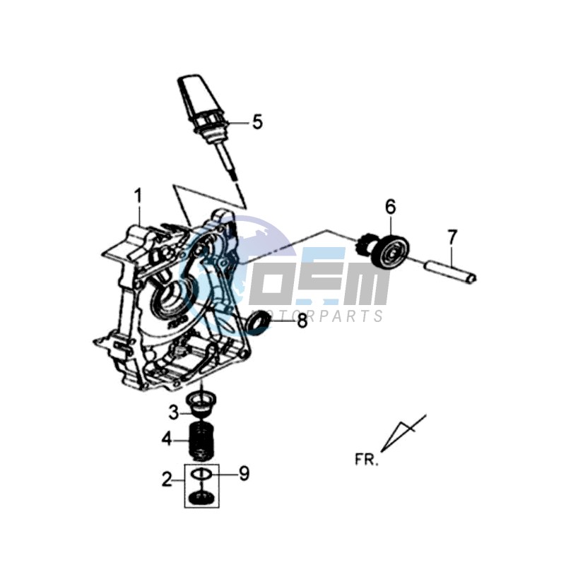 CRANKCASE RIGHT / START MOTOR