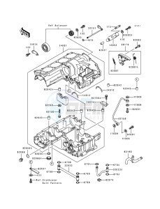 ZX 1100 F [GPZ 1100 ABS] (F1) [GPZ 1100 ABS] drawing CRANKCASE