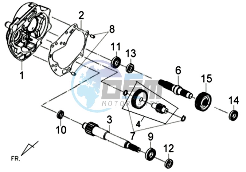 CRANKCASE - DRIVE SHAFT