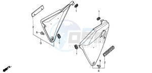 CB1000F drawing SIDE COVER