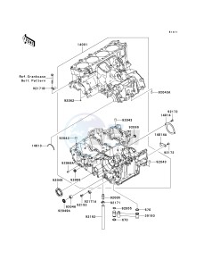 ZX 1400 A [NINJA ZX-14] (A6F-A7FA) A7F drawing CRANKCASE