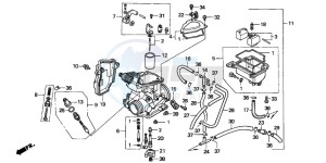 TRX350 FOURTRAX drawing CARBURETOR