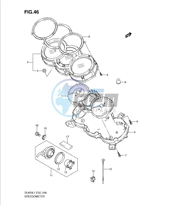 SPEEDOMETER (DL650AL1 E2)