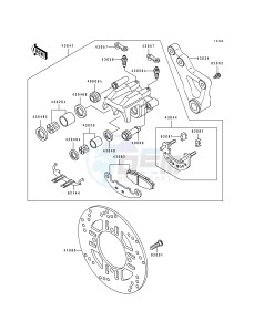 ZX 600 D [NINJA ZX-6] (D2-D4) [NINJA ZX-6] drawing REAR CALIPER