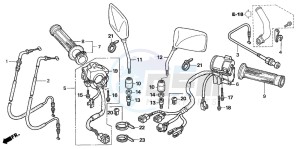 CB1300F1 CB1300SUPER FOUR drawing SWITCH/CABLE