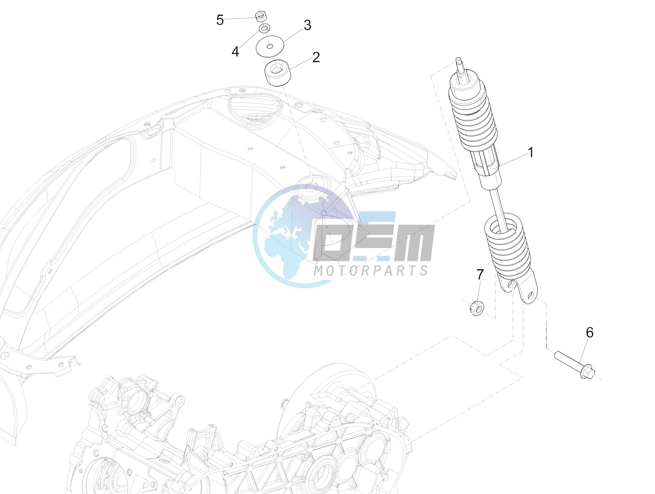 Rear suspension - Shock absorber/s