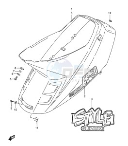 AE50 (E1) drawing FRAME COVER (MODEL L M)