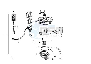 MASK - 50 cc drawing CARBURETTOR