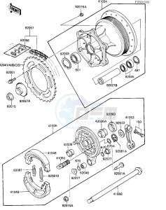 KX 500 A [KX500] (A2) [KX500] drawing REAR HUB_BRAKE_CHAIN -- 84 A2- -