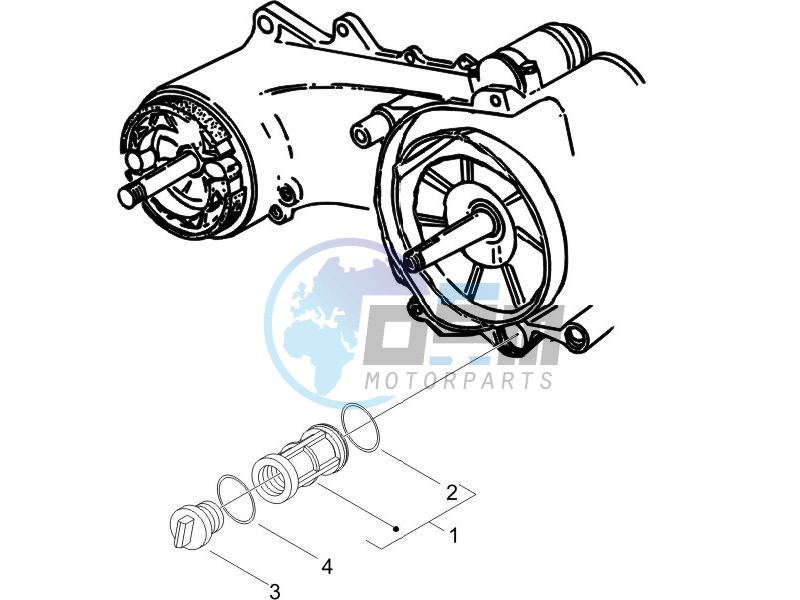 Flywheel magneto cover - Oil filter