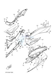 CZD300-A X-MAX 300 (BY31 BY31 BY31 BY31 BY31) drawing STAND & FOOTREST 2