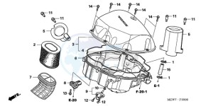 NT700VA UK - (E / MKH) drawing AIR CLEANER