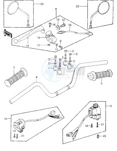 KZ 750 E (E1) drawing HANDLEBAR -- 80 KZY 50-E1- -