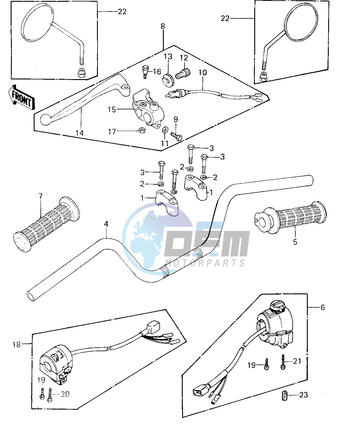 HANDLEBAR -- 80 KZY 50-E1- -