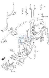 DF 25A drawing Harness Tiller Handle w/Power Tilt