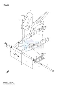 GSR750 (E21) drawing REAR SWINGING ARM