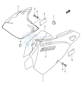 DR-Z400 (E3-E28) drawing FRAME COVER (MODEL Y K1 K2)