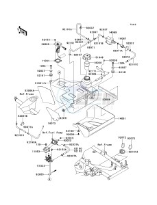 KVF 650 D ([BRUTE FORCE 650 4X4] (D6F-D9F) D8F drawing FUEL TANK