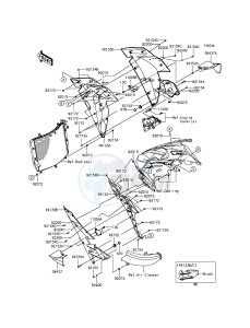 NINJA H2R ZX1000PGF EU drawing Cowling Lowers