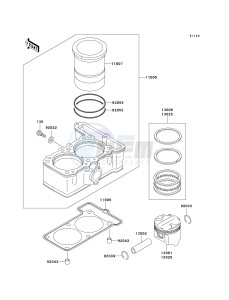 EX 250 F [NINJA 250R] (6F-7F) F6F drawing CYLINDER_PISTON-- S- -