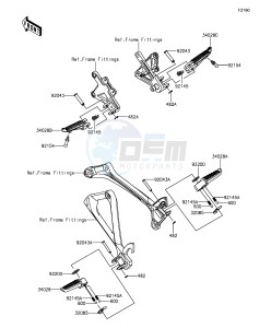 NINJA ZX-10R ABS ZX1000SGFB XX (EU ME A(FRICA) drawing Footrests