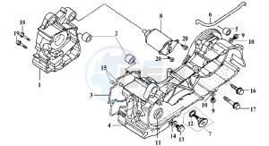 EURO MX 125 DUAL DISK 50 drawing CRANKCASE L / R / STARTER