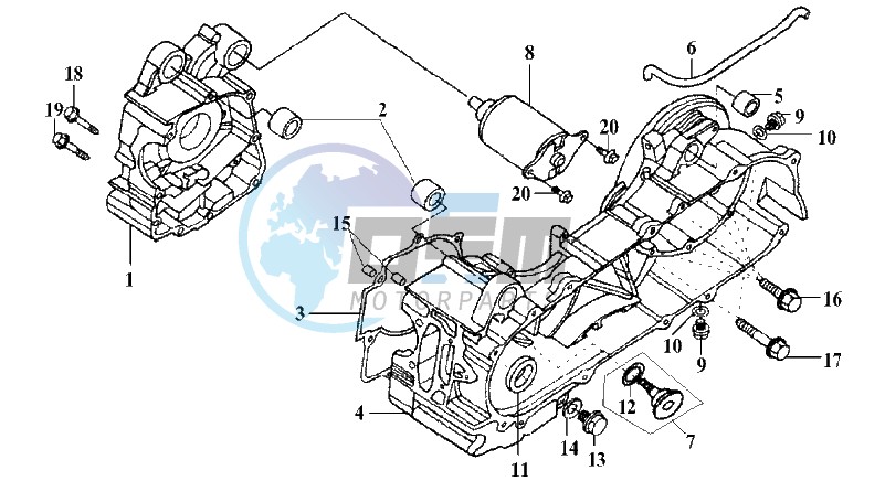 CRANKCASE L / R / STARTER