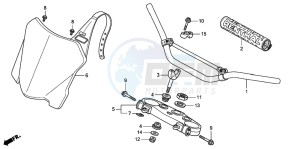 CRF450R drawing HANDLE PIPE/TOP BRIDGE (CRF450R8)