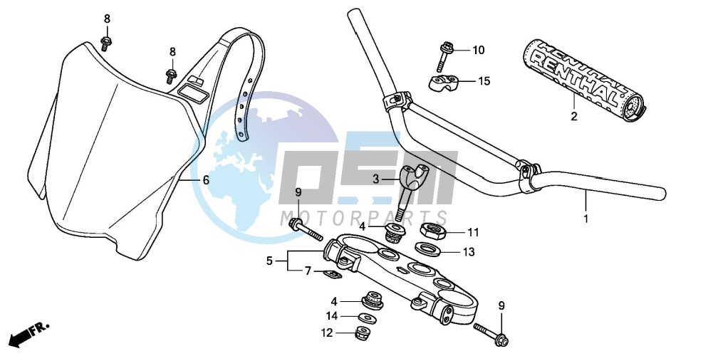 HANDLE PIPE/TOP BRIDGE (CRF450R8)