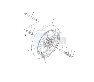 XJ6-S DIVERSION 600 drawing FRONT WHEEL