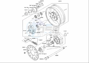 ZRX S 1200 (EU) drawing REAR WHEEL