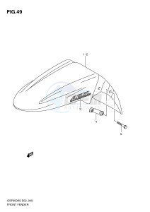 GSF650 (E2) Bandit drawing FRONT FENDER