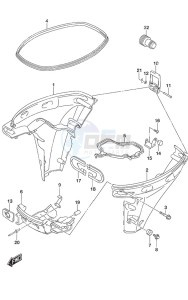 DF 9.9B drawing Side Cover Non-Remote Control