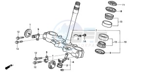 XR250R drawing STEERING STEM