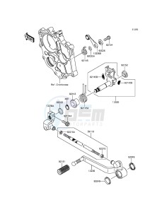 VERSYS 650 KLE650EGF XX (EU ME A(FRICA) drawing Gear Change Mechanism