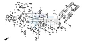 VTR1000SP VTR1000SP-1 drawing FRAME BODY (VTR1000SPY/1)