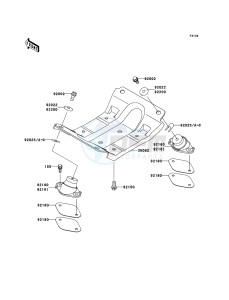 JET SKI 800 SX-R JS800A8F FR drawing Engine Mount