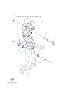 MTN1000 MTN-1000 MT-10 (B671) drawing REAR SUSPENSION