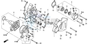 VFR800 drawing WATER PUMP