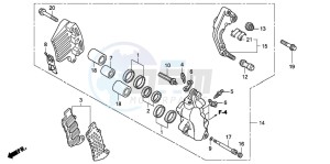 VTX1800C drawing L. FRONT BRAKE CALIPER