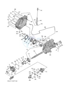 YXF850ES YXF85WPSJ WOLVERINE X (BG41) drawing MIDDLE DRIVE GEAR