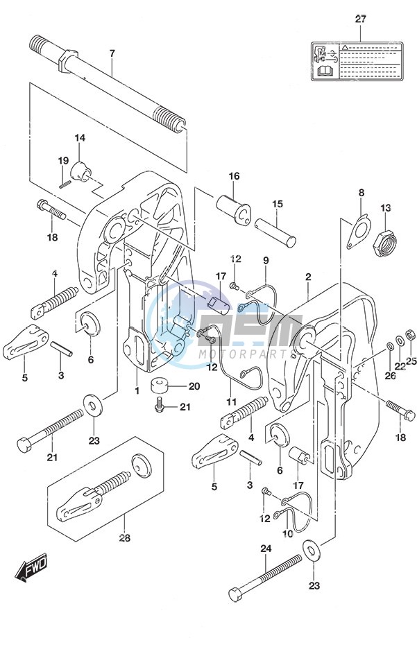 Clamp Bracket - w/Power Tilt