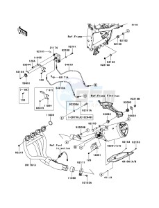 Z750_ABS ZR750M8F GB XX (EU ME A(FRICA) drawing Muffler(s)