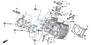 XL125V VARADERO drawing FRONT CYLINDER HEAD