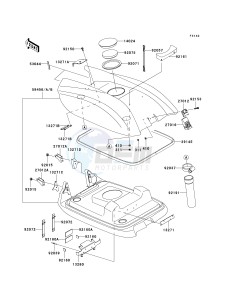 JS 800 A [800 SX-R] (A6F-A9F) A6F drawing ENGINE HOOD