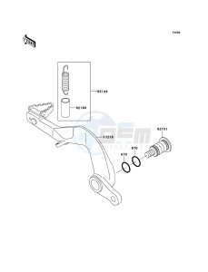 KX85 / KX85 II KX85B9F EU drawing Brake Pedal