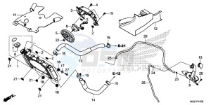 CB500XAE CB500X ABS UK - (E) drawing RADIATOR