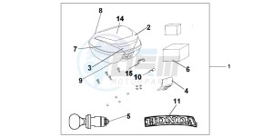 SH125S drawing TOP BOX 35 L G-192M