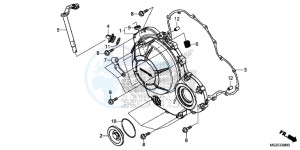 CB500FAD CB500F ABS Continue » UK - (E) drawing RIGHT CRANKCASE COVER